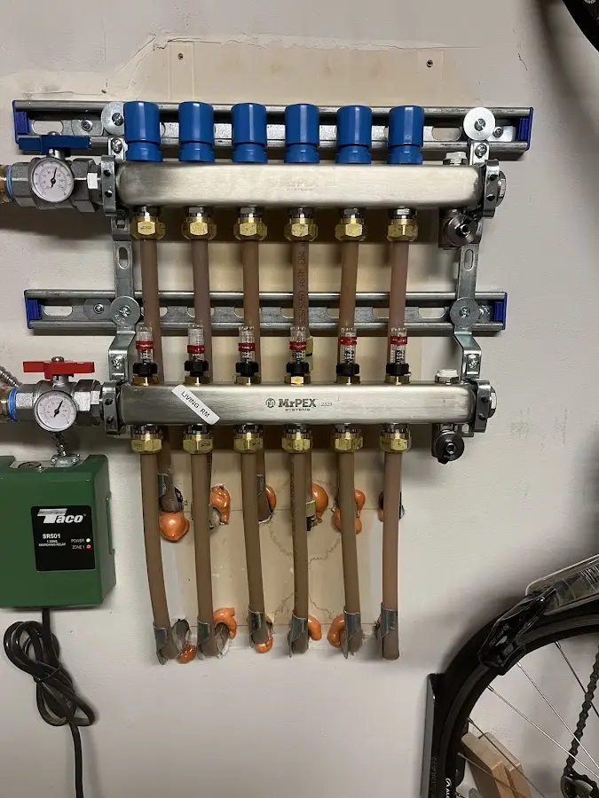 Plumber performing Gas Line Installation at a residential property in Sedalia